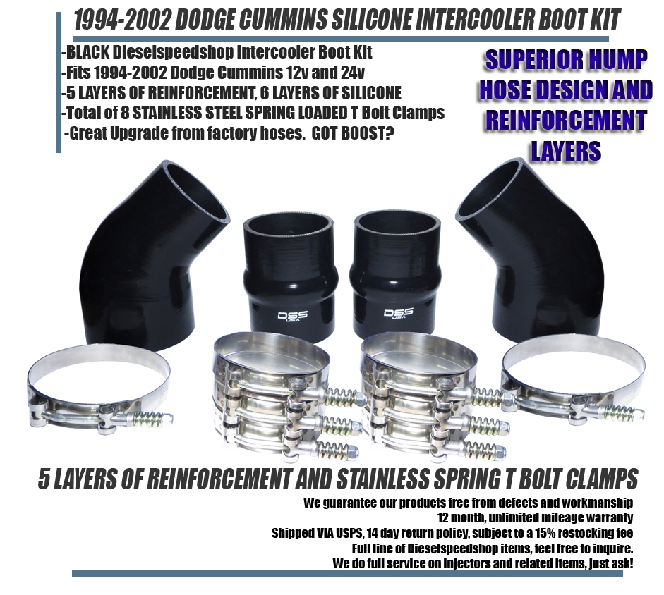 2001 FITS Dodge Cummins® INTERCOOLER BOOT KIT SILICONE BOOT KIT